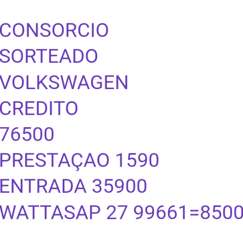 CONSORCIO SORTEADO